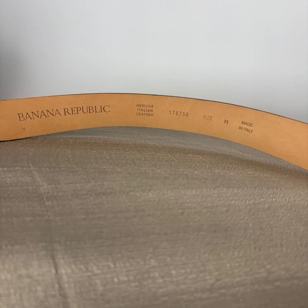 Banana Republic Leather Belt Womens M Navy Blue Good Equestrian